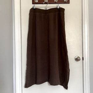NWT Women’s j.jill Brown Midi Skirt - L Tall